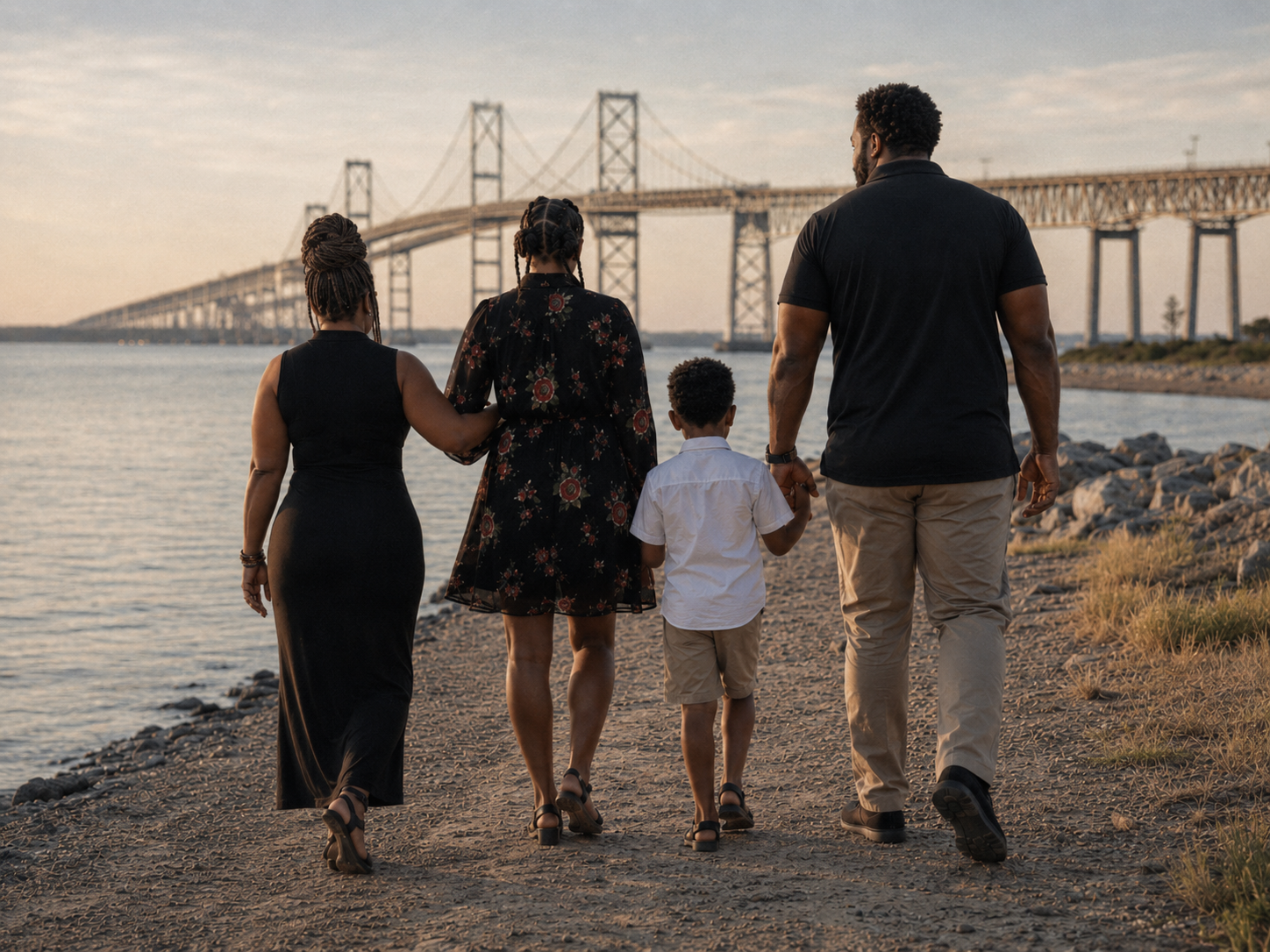 The Haynes family at the Chesapeake Bay